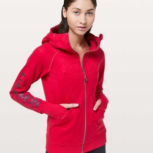 Lululemon Scuba Hoodie *20Y Collection Classic Cotton Fleece Dark Red (rare) 10